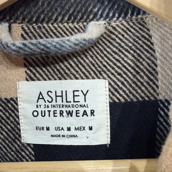 Ashley By 26 International Cropped Plaid tan Rider Jacket size Medium - Picture 4 of 7